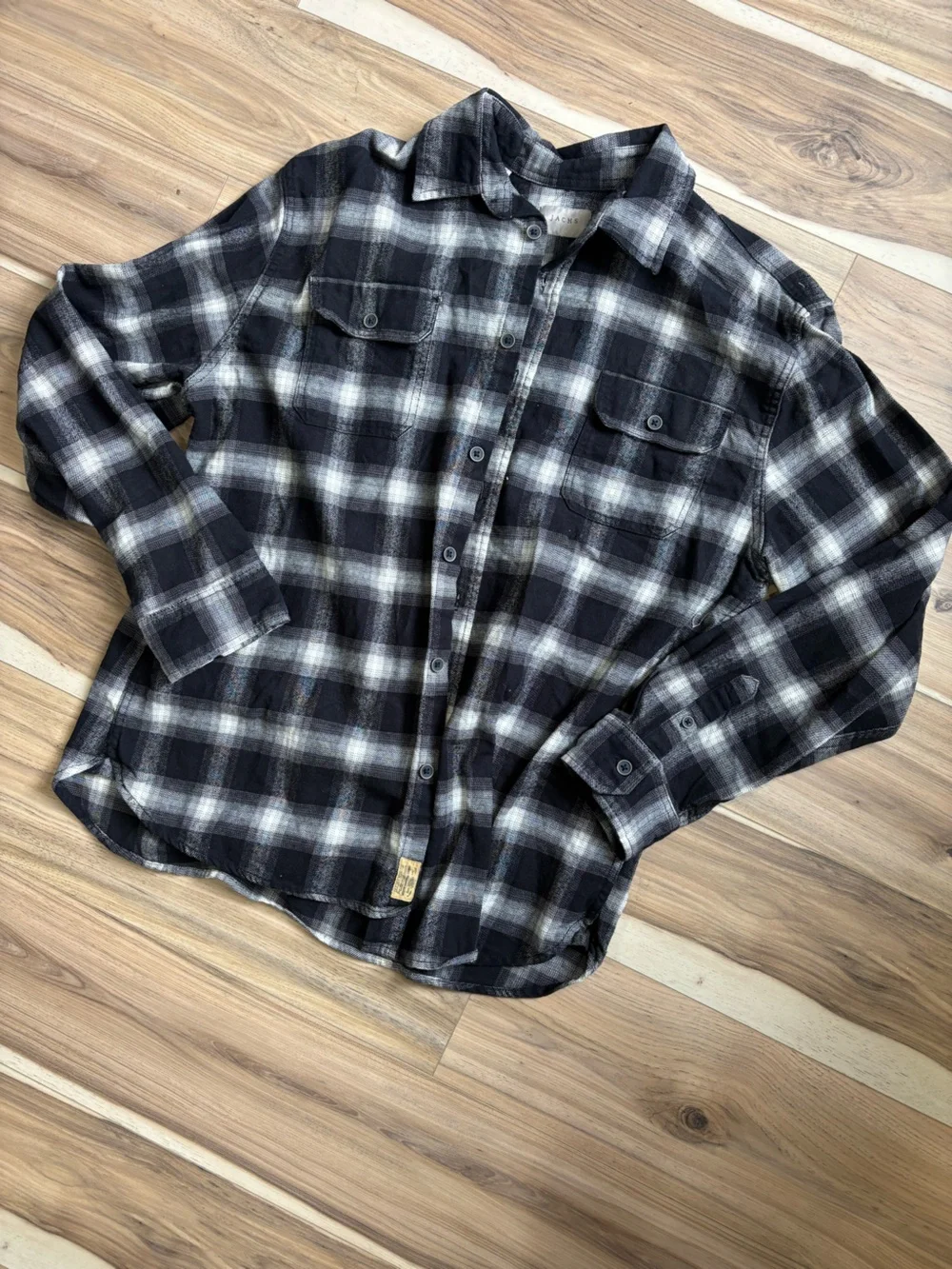 Jachs Black & White Plaid Button-Down Shirt